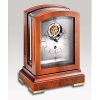 Kieninger Tourbillon Panoramika Mantel Clock in Cherry