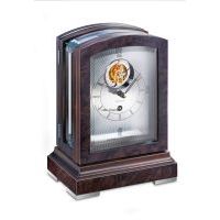 Kieninger Tourbillon Panoramika Mantel Clock in Black