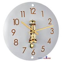 Hermle Ava Wall Clock in Brass and Glass