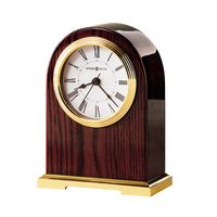 Howard Miller Carter Wood Brass Desk Clock