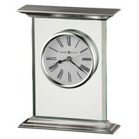 Howard Miller Clifton Glass Chrome Desk Clock