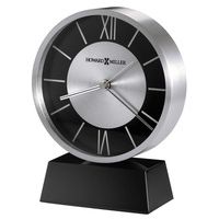 Howard Miller Davis Chrome Black Clock