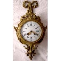 Antique Signed Tiffany Solid Bronze Cartel Wall Clock