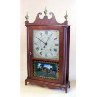 1830 Pillar and Scroll Ephraim Downs Wood Works Clock