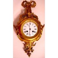 Japy Freres Solid Bronze Cartel Wall Clock